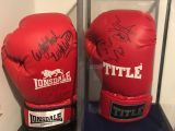 Nottingham Boxers signed gloves we won  via auction for the Teenage Cancer Trust charity.... let's beat the big C together: Click Here To View Larger Image